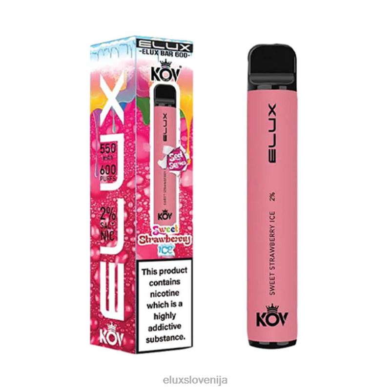 Elux Bar sladka serija vape za enkratno uporabo | Elux Vape Review HJ6RR110 sladki jagodni led