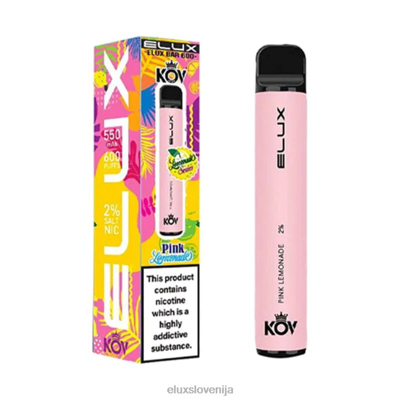 Elux Bar Lemonade serija vape za enkratno uporabo | Elux Slovenija HJ6RR104 roza limonada