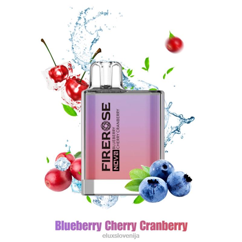 Elux Firerose Nova Vape za enkratno uporabo s 600 vpihi | Elux Flavours Slovenija HJ6RR21 borovnica češnja brusnica